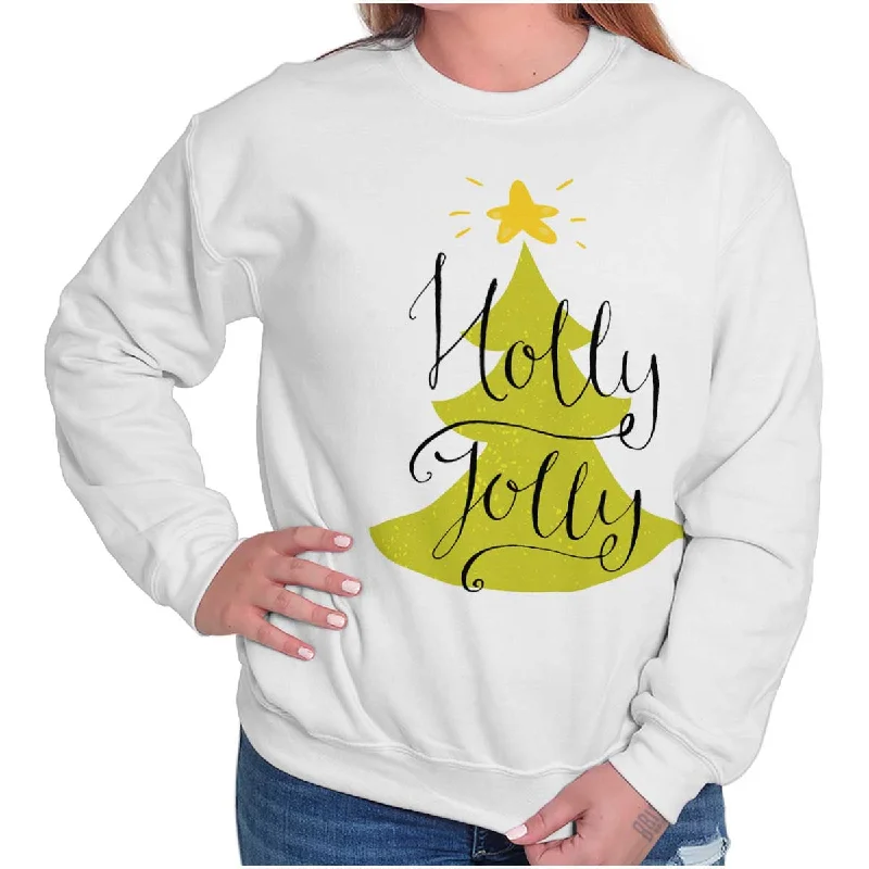 workout style hoodieHolly Jolly Crewneck Sweatshirt