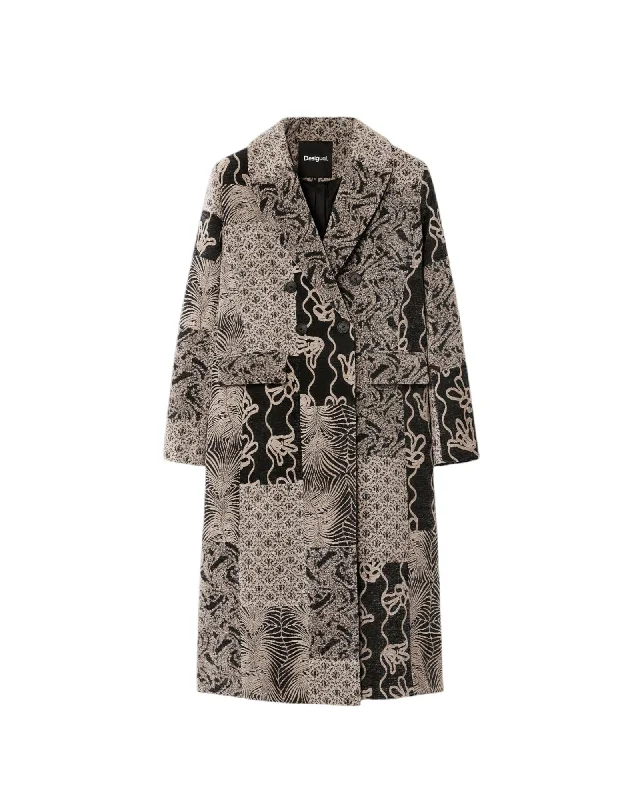 outdoor coatDesigual  Women's Patchwork Wool Coat