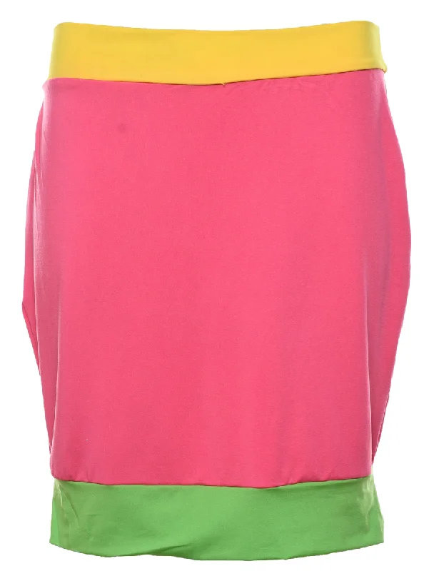 slim fit coatMulti-Colour Colour Block Pencil Skirt - M